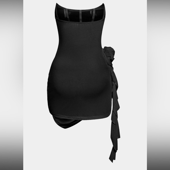 3D Floral Ruffle Corset Mini Dress - Picture 2 of 6